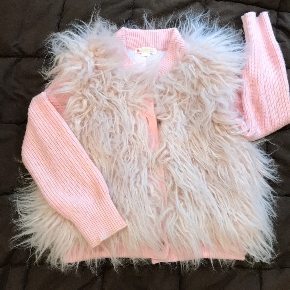 Faux fur Crew Cuts girls 4/5 sweater